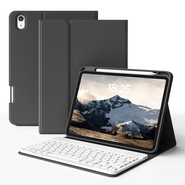 Hülle mit Tastatur für iPad (A16) 11 Zoll 2025/10. Generation 10.9 Zoll 2022, Deutsch QWERTZ Layout