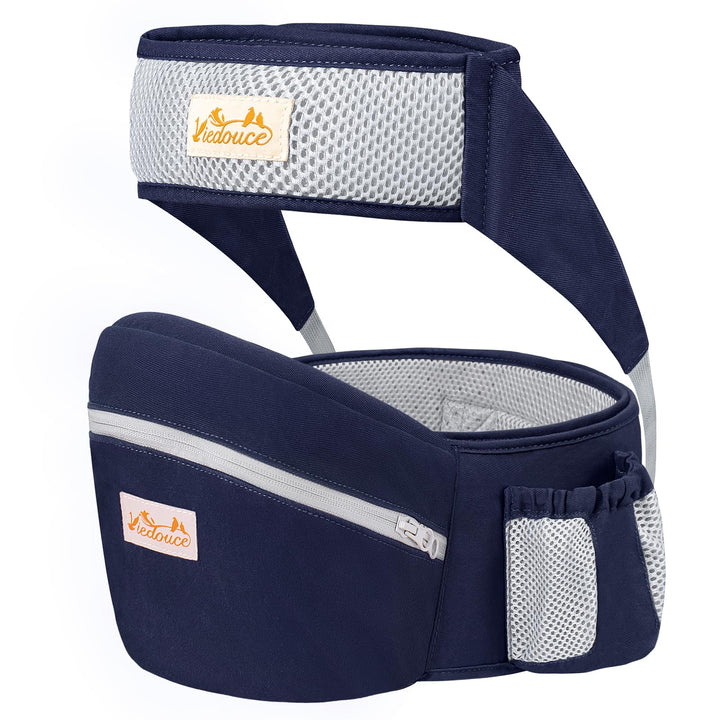 Viedouce Baby Hüftsitz Ergonomische mit Sicherheitsgurt Schutz,Reine Baumwolle Leicht und atmungsakt