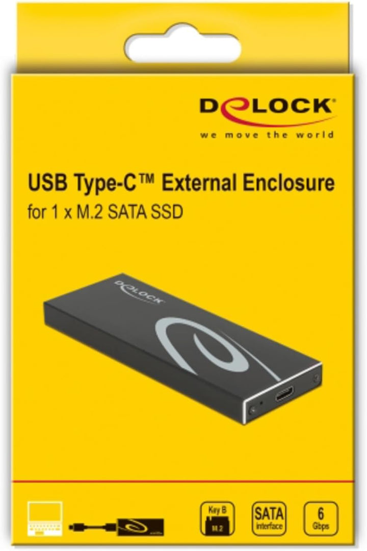 Delock Externes Gehäuse für M.2 SATA SSD mit USB Type-C™ Buchse