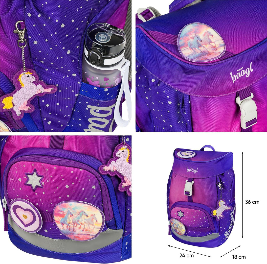 Baagl Schulranzen für 1. Klasse Jungen, Airy Schulrucksack, Ultraleicht Schule Tasche Kinder, Schult