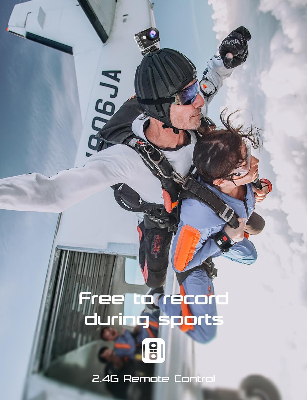 Apexcam 4K Action Cam 20MP mit 64GB Speicherkarte WiFi Sports Kamera Ultra HD Unterwasserkamera 40m