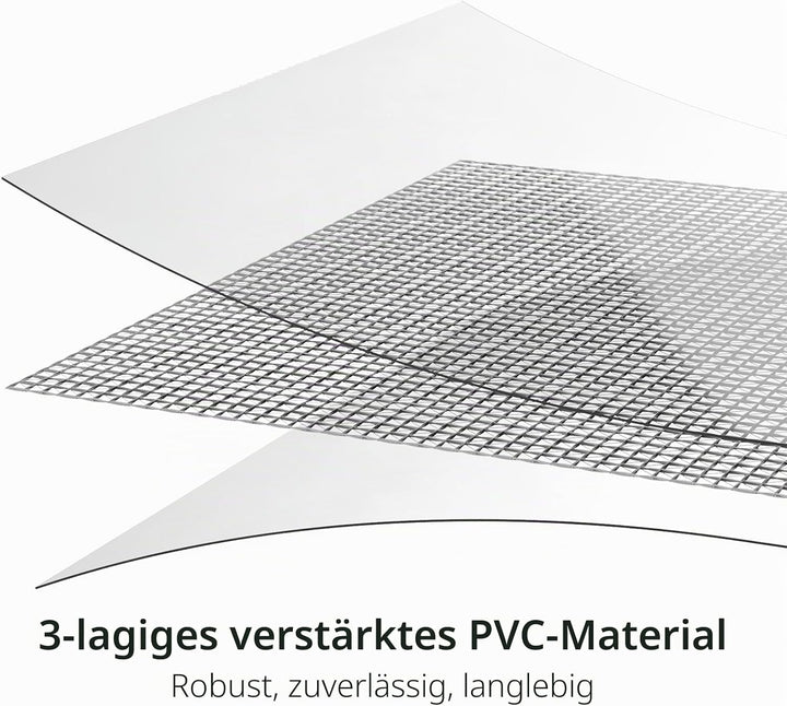 Vieshful 6 Stück Klare Aufbewahrungstaschen mit Etikett 22L – PVC Netz Aufbewahrungsbeutel mit Reiss