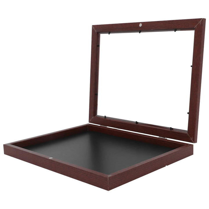 Cabilock Trikots-Vitrine aus Holz, Transparente T-Shirt-Vitrine mit Glas für Wand und Tischmontage,