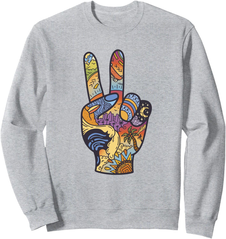 Urlaub Frieden Hand Reisen Sweatshirt
