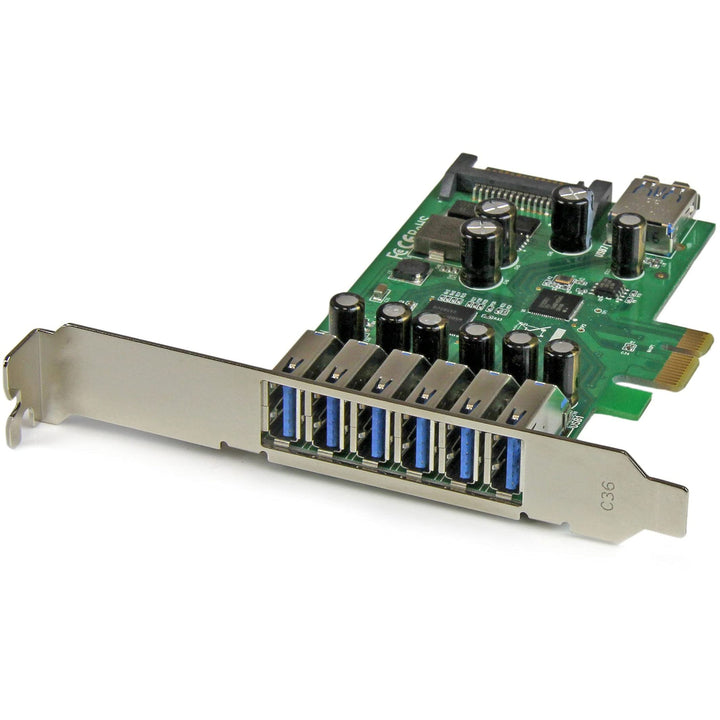 StarTech.com 7 Port PCI Express USB 3.0 Karte - PCIe USB 3.0 (Super Speed) Schnittstellenkarte / Con