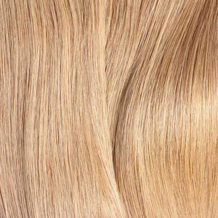hair2heart Premium Microring Extensions Echthaar glatt - 100 Strähnen 1g 60cm 8/01 hellblond natur-a