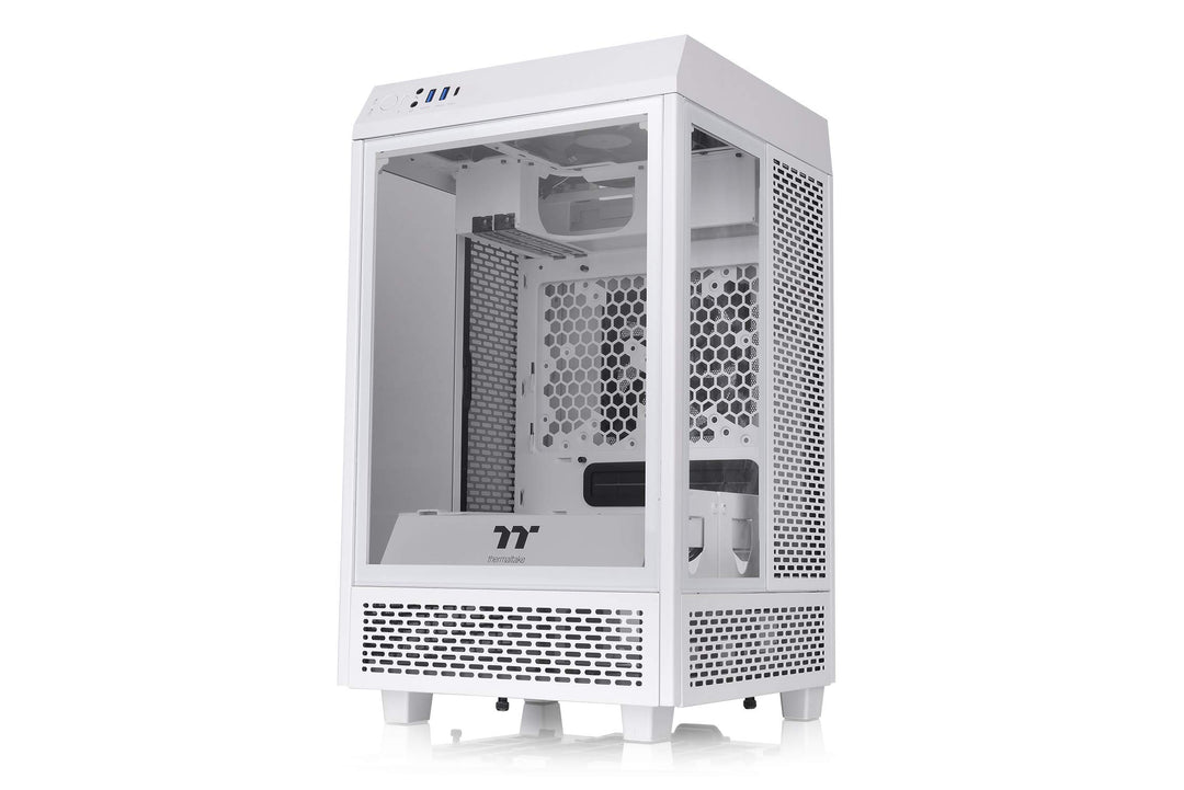 Thermaltake The Tower 100 Mini Snow Mini-ITX-PC-Gehäuse 3 x gehärtetes 4mm Glasseitenteil weiss CA-1