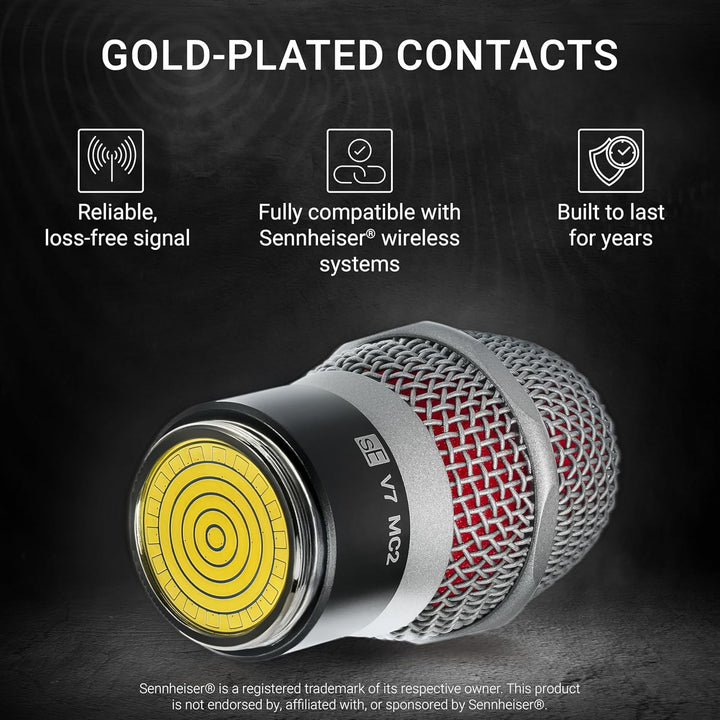 SE Electronics - V7 Mikrofonkapsel für Sennheiser Wireless - Schwarz Sennheiser Kabellos, Schwarz, S