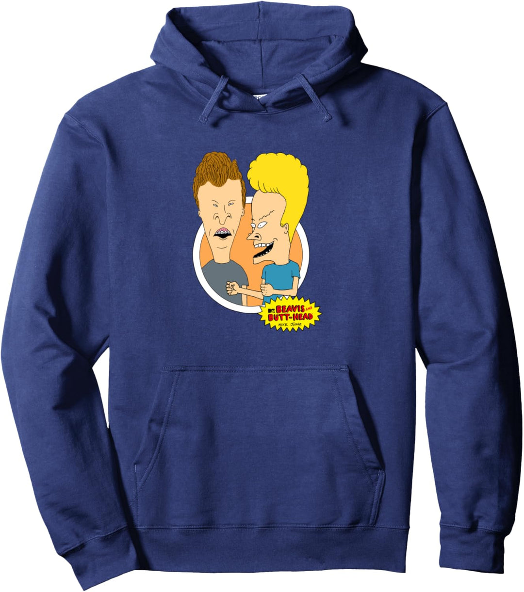 Beavis and Butt-Head Original Logo Portrait Pullover Hoodie