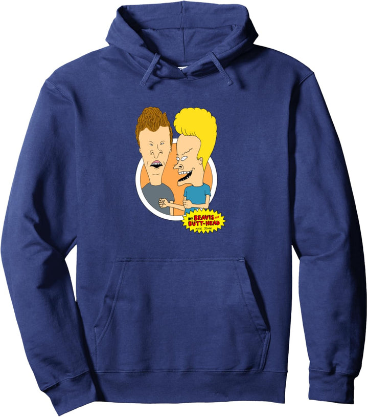 Beavis and Butt-Head Original Logo Portrait Pullover Hoodie