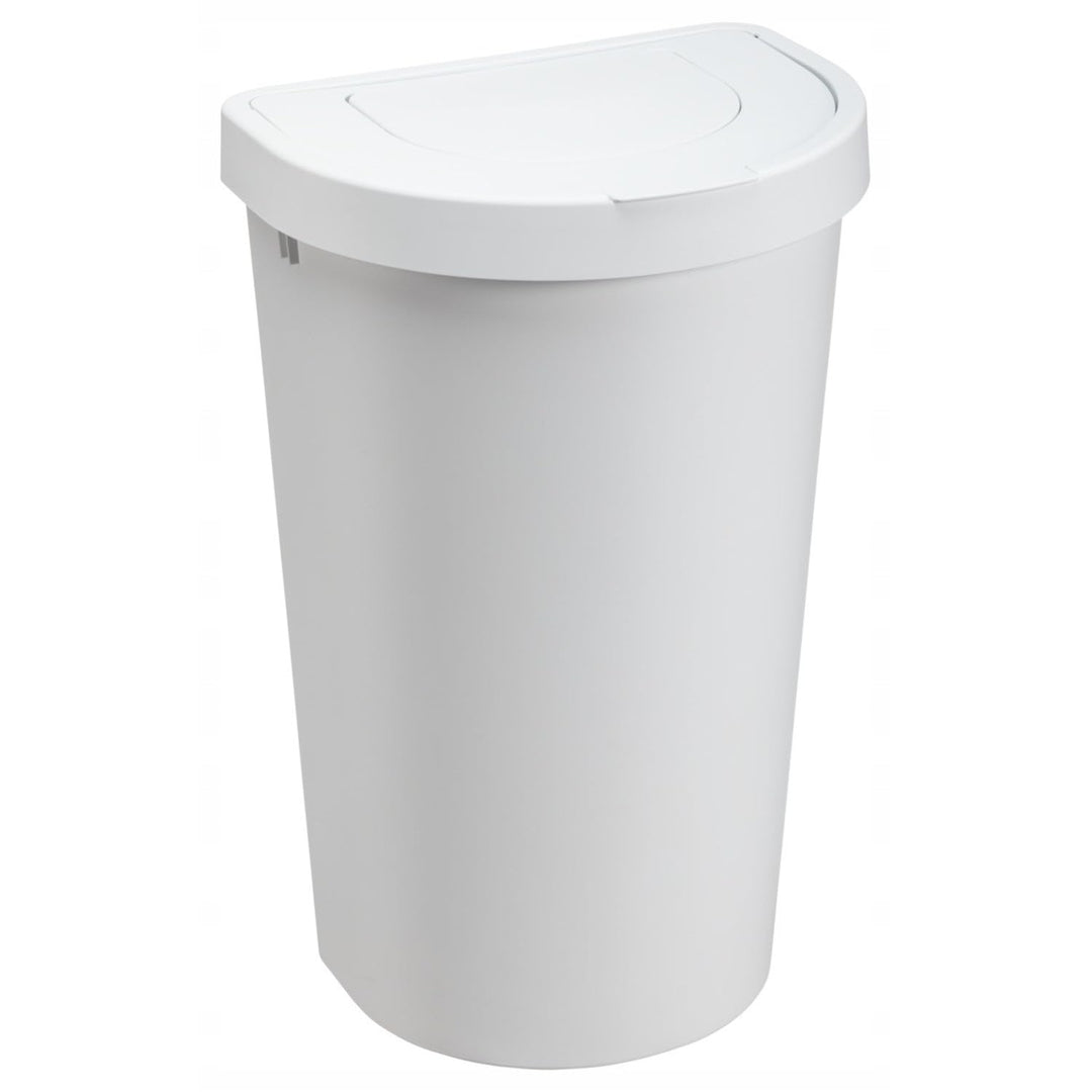 Plast Team Seattle Swing Abfalleimer mit Schwingdeckel, Mülleimer (Weiss, 45L) 45L Weiss, 45L Weiss