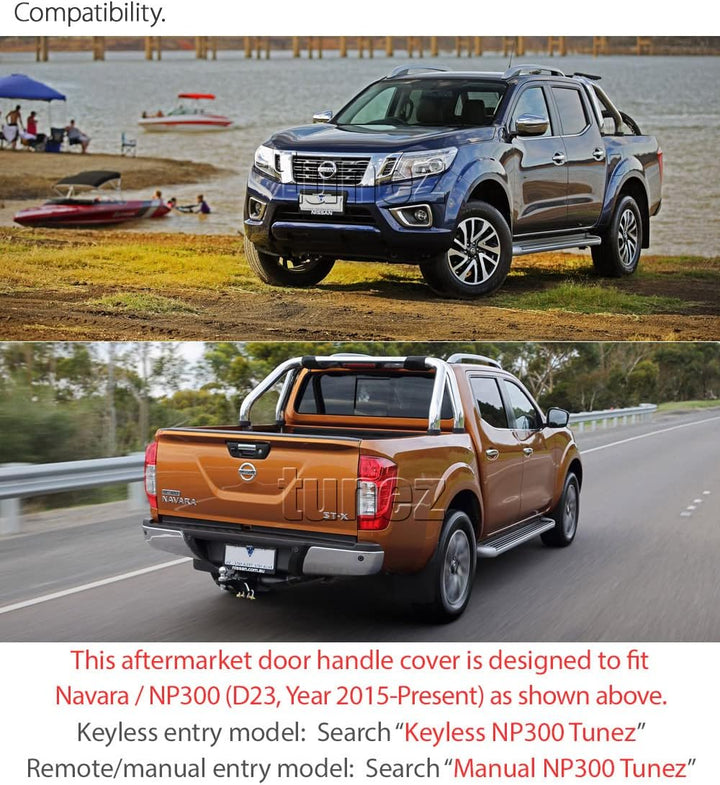 tunez Türgriffabdeckung Mattschwarz Für Navara NP300 D23 Serie X-Trail T32 Qashqai J11 DX RX ST Visi