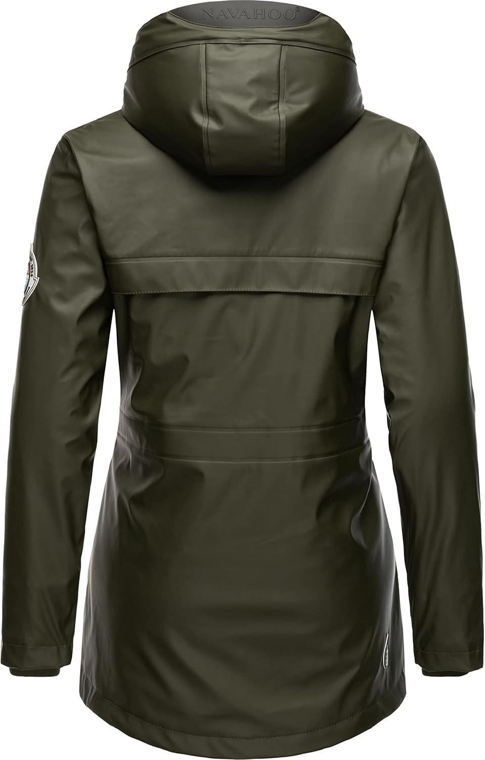 Navahoo Damen Übergangsjacke Regenmantel wasserdicht lang warm gefüttert mit Kapuze Oceans Heart XS-