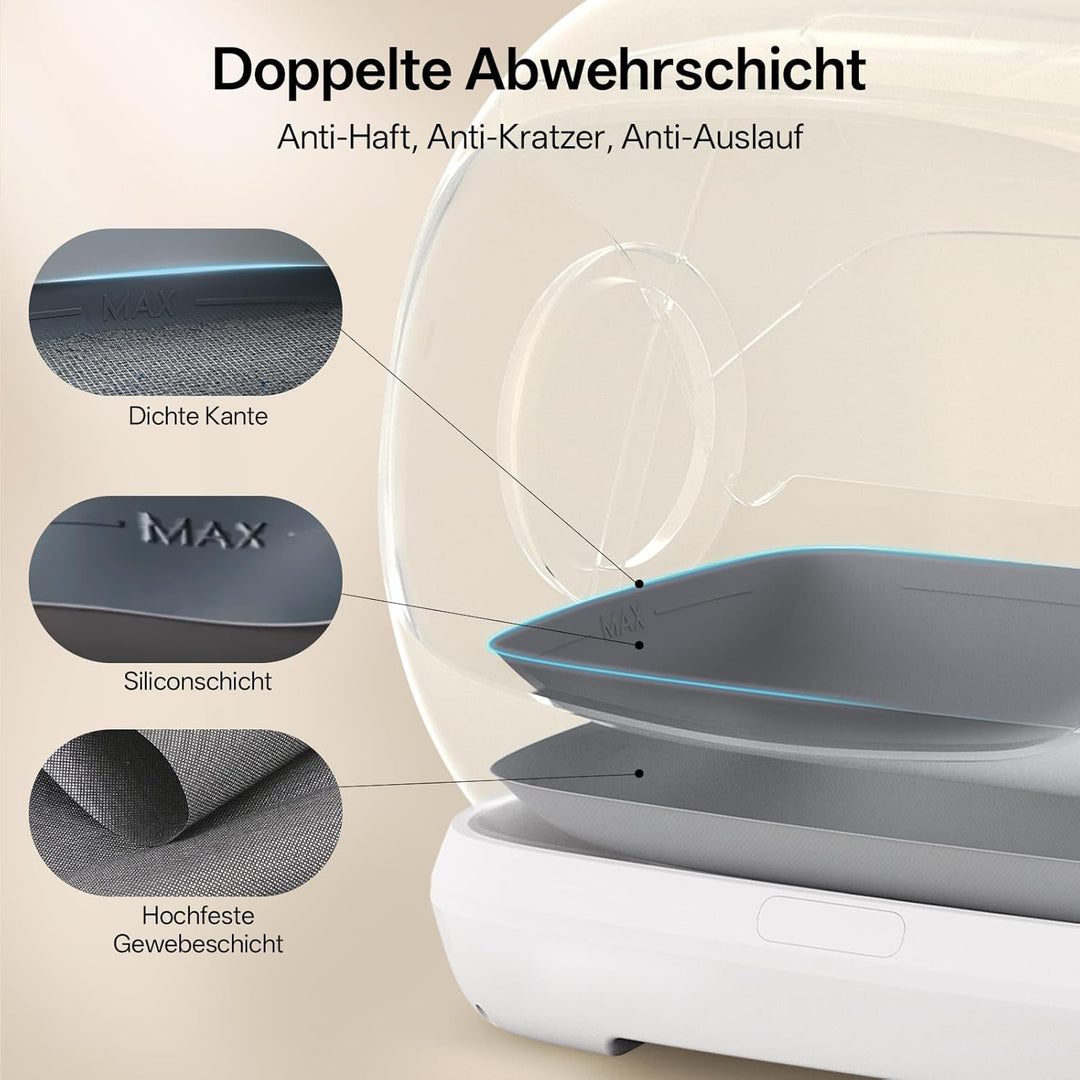 UBPET XXXL Katzenklo Selbstreinigend,106L-Selbstreinigende Katzentoilette mit APP-Steuerung,Desodori