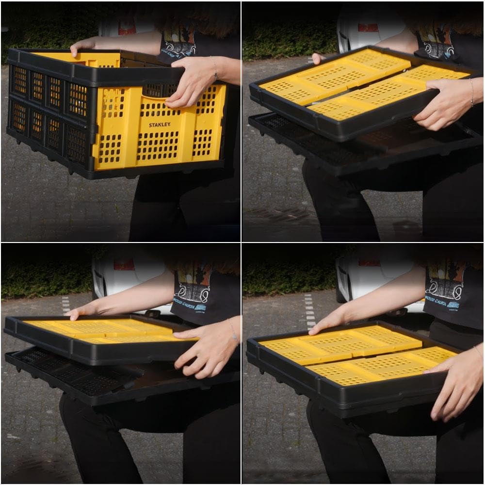 Stanley Stabile Klappbox in Industriequalität, Patentierter Faltmechanismus, Solide Konstruktion, Ho