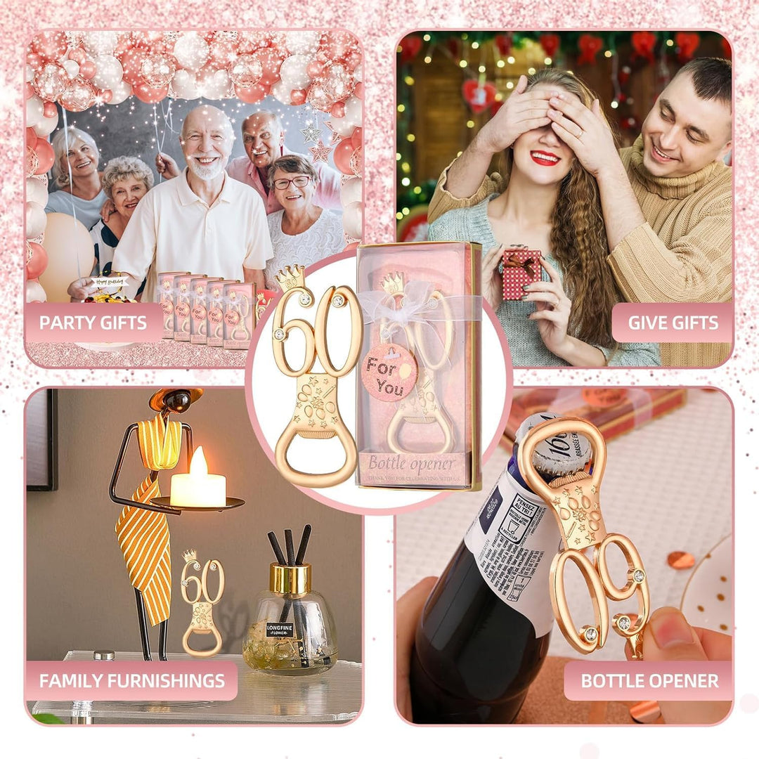 DADEA Flaschenöffner, goldfarben, Gastgeschenke zum 60. Geburtstag, Gastgeschenke zum 60. Jahrestag,