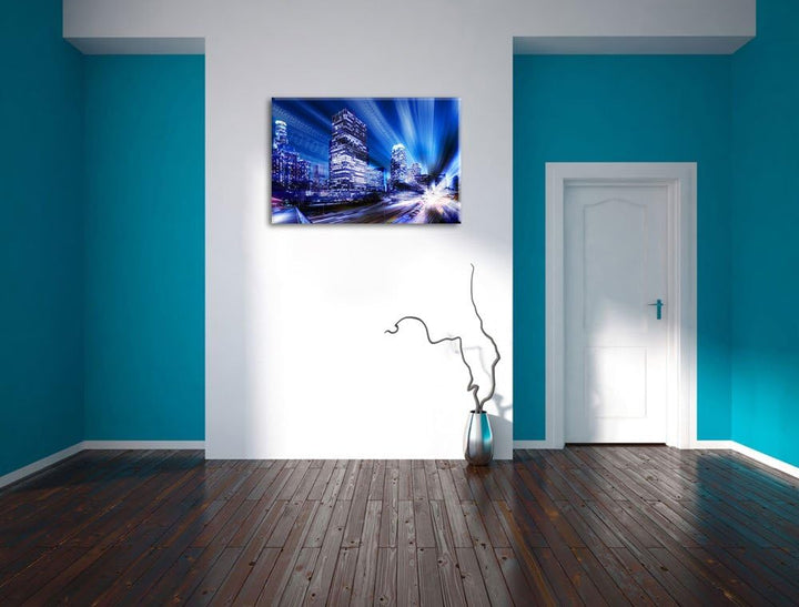 Dark Los Angeles MatrixFormat: 100x70auf Leinwand, XXL riesige Bilder fertig gerahmt mit Keilrahmen,