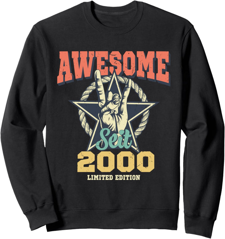 Awesome Since 2000 Jahrgang 20 Geburtstag Geschenk Vintage Sweatshirt
