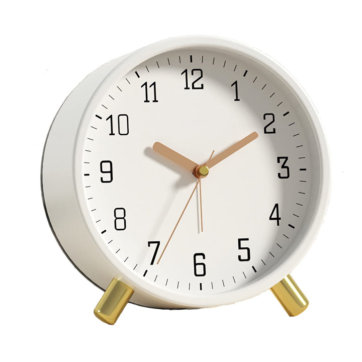 Shisedeco Wecker mit Hintergrundbeleuchtung, analog, nicht tickend, leise, kleine Tischuhr mit arabi