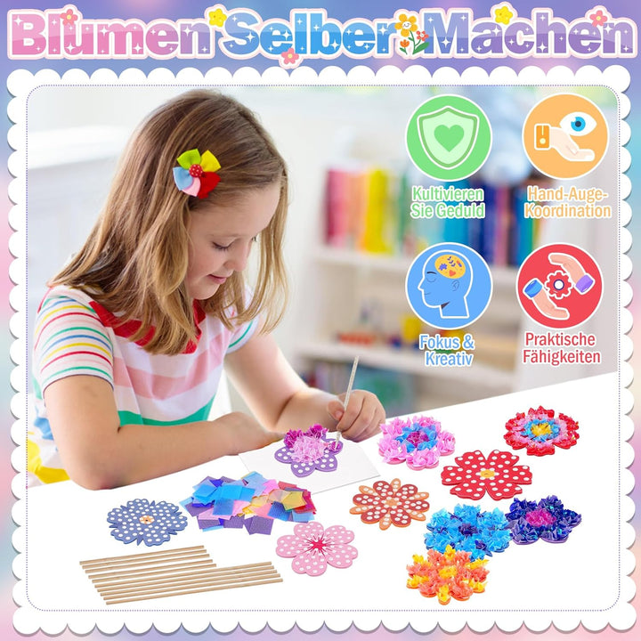 Bastelset Kinder ab 6-4-5 Jahre Basteln Mädchen 8 10 6 5 7 Jahre, Geschenke für Mädchen Spielzeug 5-