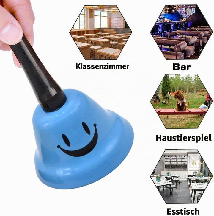 4 Stück Handglocke, Rezeptionsklingel Edelstahl Chrom Schelle Glocke Küche Glocken,Handglocke Glocke