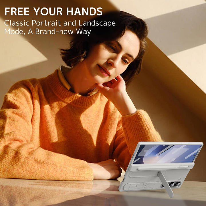 NINKI für Fold 5 handschlaufe Case mit Stift und Halter Samsung Galaxy Z Fold 5 hülle mit Armband Ga