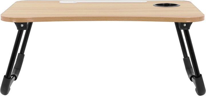 ML-Design Laptoptisch fürs Bett/Sofa, Holzoptik 60x40cm, Betttisch klappbar, Notebook Tisch mit 4 US