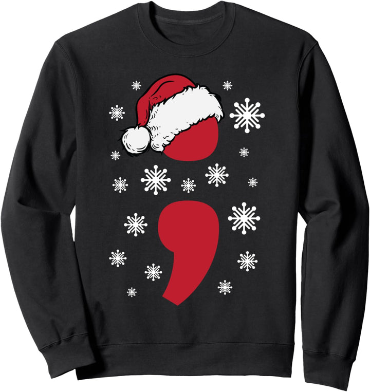 Weihnachts-Projekt, psychische Gesundheit, Angst, Depression, Semikolon Sweatshirt