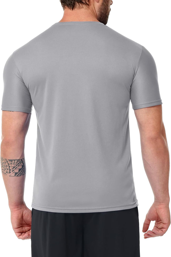 Funktionsshirt Herren Sport T Shirt Kurzarm 3er Pack Atmungsaktiv Männer Tshirt Sportkleidung Workou