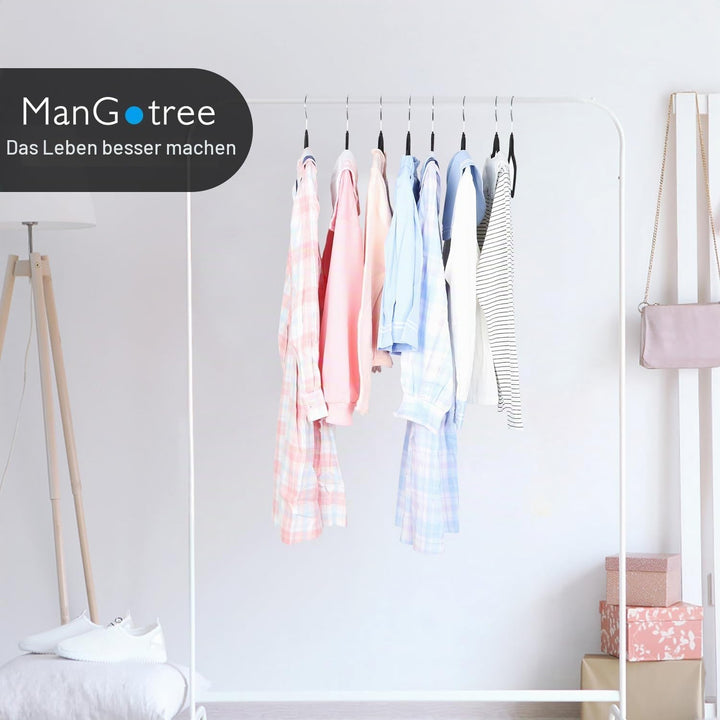 ManGotree 35cm Kinder Samt Kleiderbügel, Ultradünne Kinderkleiderbügel mit 360° Drehbarem Haken, rut