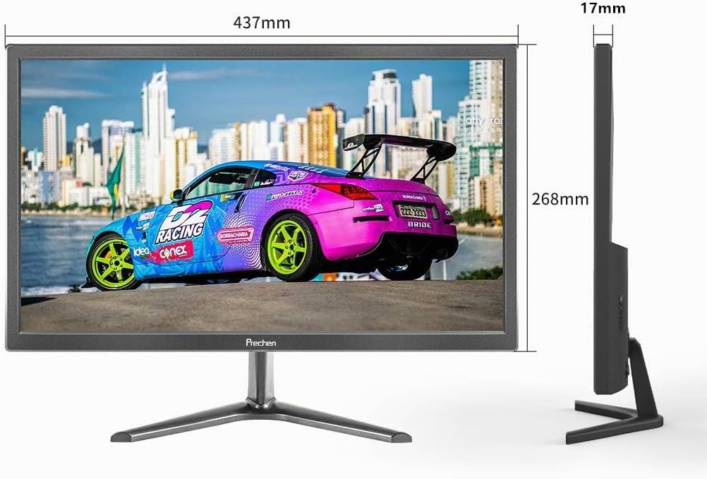 19 Zoll PC Monitor, Prechen Monitor 1440 * 900 mit HDMI- und VGA-Schnittstellen, 60 Hz, Helligkeit 2