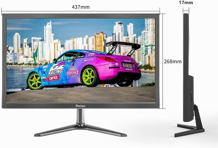 19 Zoll PC Monitor, Prechen Monitor 1440 * 900 mit HDMI- und VGA-Schnittstellen, 60 Hz, Helligkeit 2