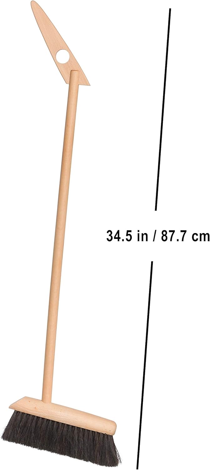Bürstenhaus Redecker 180690 Steh-Kehr-Set stabil und kippsicher, Stiele aus geöltem Buchenholz, Bese