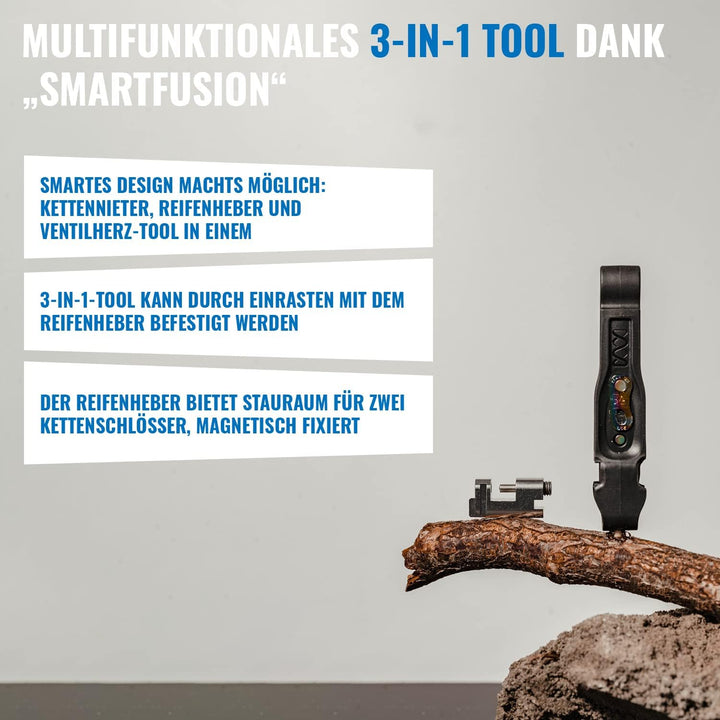 milKit Hassle'off Fahrrad Multitool Werkzeug ideal für Tubeless - mehr als 20 Funktionen - Fahrradwe