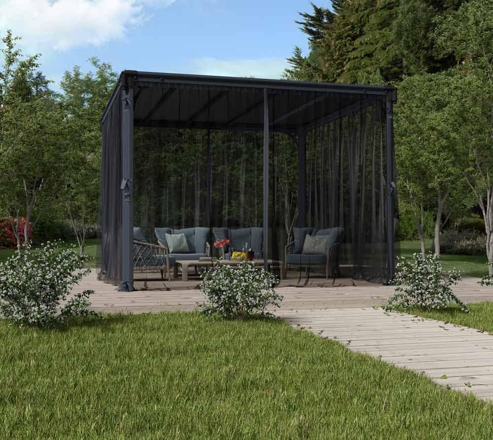 Palram Canopia Palermo 3000, 3600 Mosquito net Gartenpavillon Zubehör, grau, 1 x 360 x 217 cm