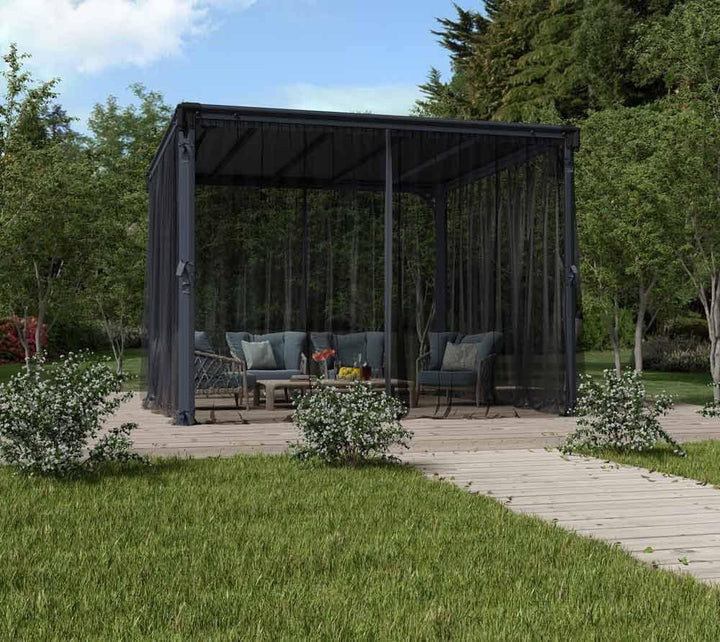Palram Canopia Palermo 3000, 3600 Mosquito net Gartenpavillon Zubehör, grau, 1 x 360 x 217 cm