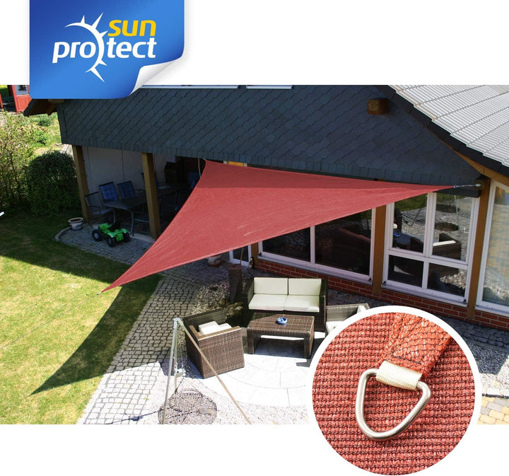 sunprotect 83289 Professional Sonnensegel, 5 x 5 x 7 m, 90° Grad Dreieck, Wind- & wasserdurchlässig,