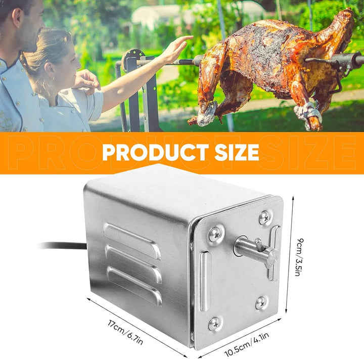 grillmotor für grillspiess 220V, SP-S40 Edelstahl BBQ Grill Zubehör Bräter Elektromotor Ziegenschwei