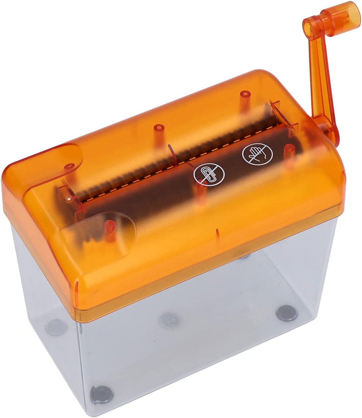 Tragbarer Manueller Aktenvernichter für Zuhause, Aktenvernichter mit 2 Blatt Kreuzschnitt, Handkurbe