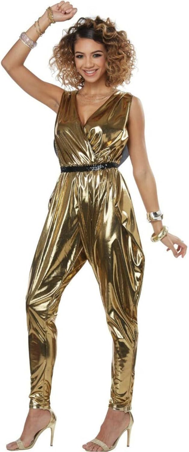 California Costumes Damen 70er Jahre Glitz N Glamour – Erwachsenenkostüm für Erwachsene, Gold, S, go