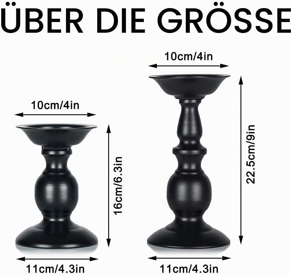 Sziqiqi Metall Retro Kerzenständer, Hoher Kerzenhalter Kerzensäule, Kerzenständer Abendessen bei Ker