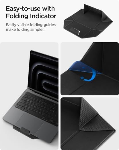 Spigen Slim Fold Laptop Ständer &Vertikal Dock, Ergonomischer, Ultraflacher und Tragbarer Notebook-S