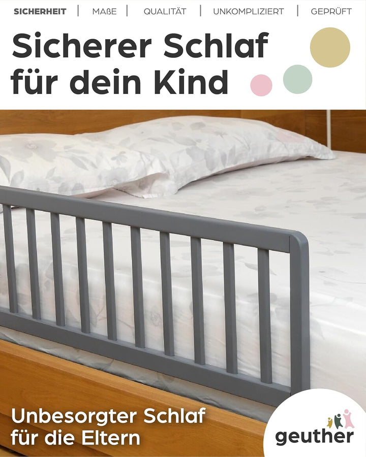 Bettschutzgitter in 90 und 140 cm Farbe Grau, Grösse 140 cm Grau 140