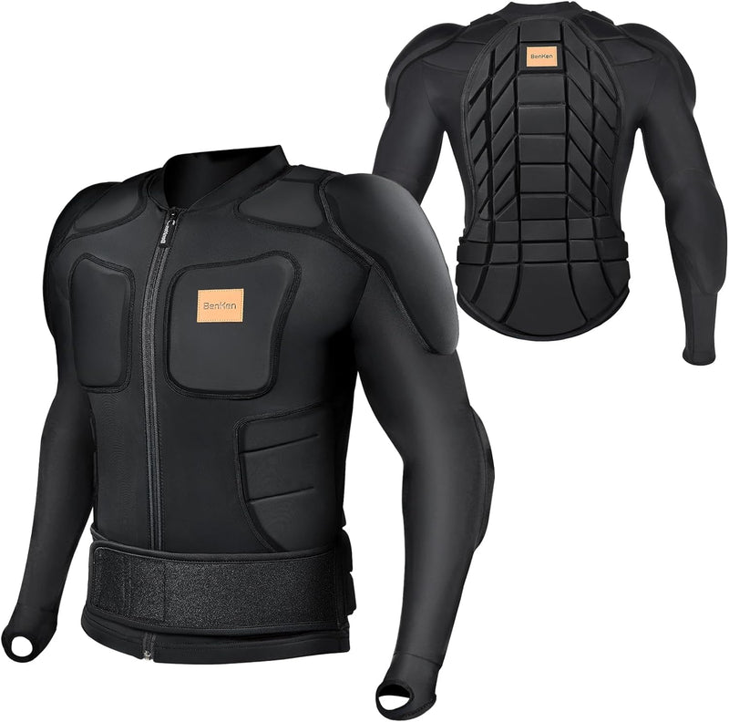 BenKen Skiing Body Short Protector Schutzausrüstung Pad mit Futter Motor Brust Schulter Rückenschutz