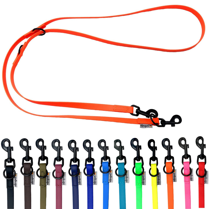 Biothane Hundeleine schwarzer Haken verstellbar für kleine Hunde/grosse Hunde 2m / 2,40m / 2,80m / 3