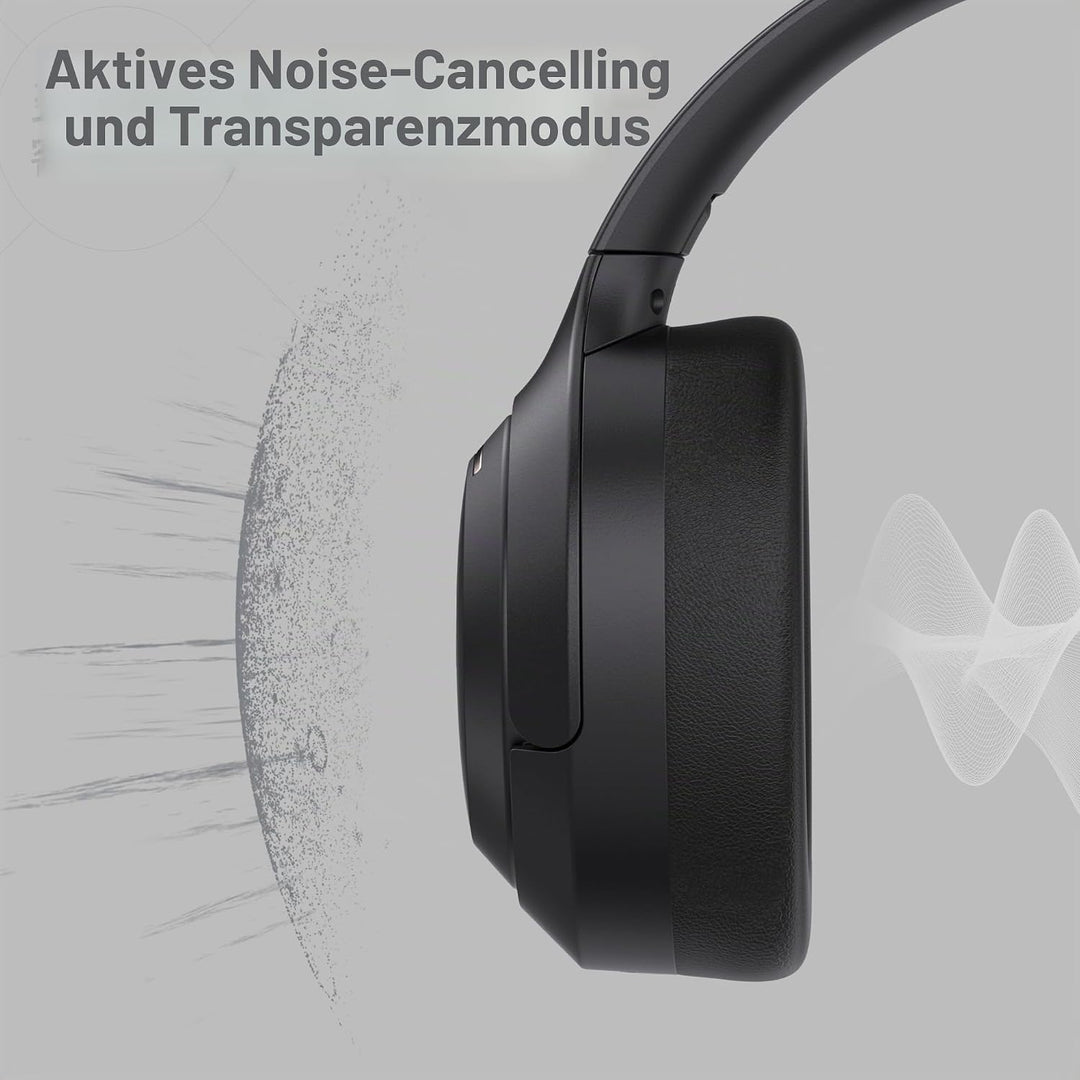 LORELEI QC60 Hybrid Active Noise Cancenlling Headphones,Wireless Over Ear Bluetooth Headsets with Mi