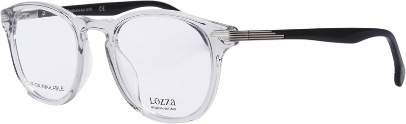 Lozza Unisex VL4121 Sunglasses, Color: Crystal, Black, 49