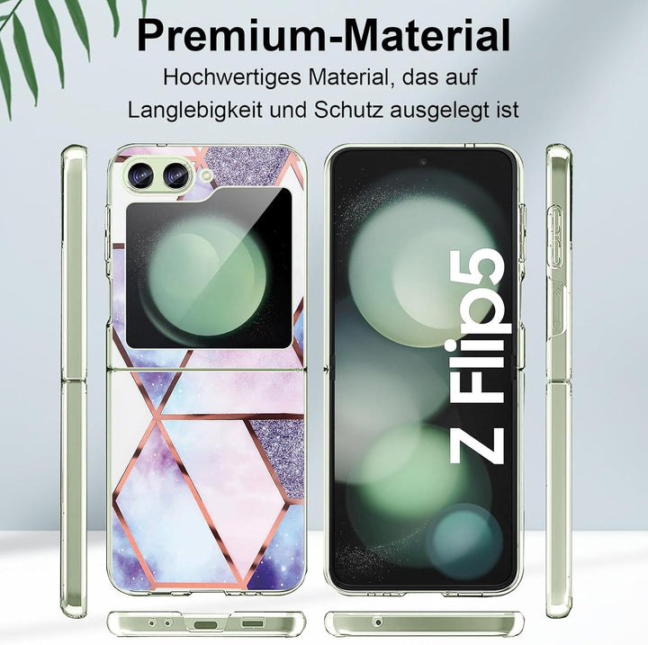 Galaxy Z Flip 5 Handyhülle für Samsung Galaxy Z Flip 5 Hülle Silikon Slim Marmor Transparent Z Flip