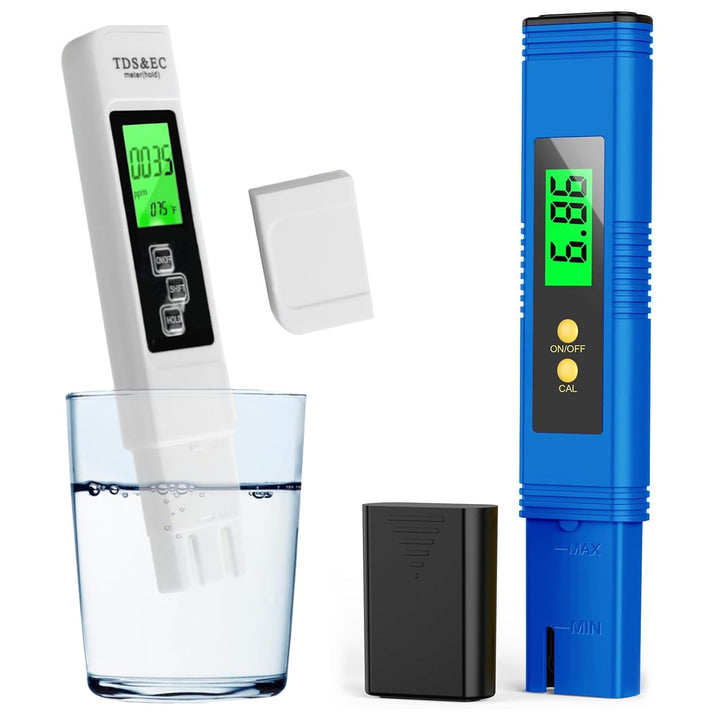 4 in 1 pH Wert Messgerät Pool Digital Hochpräzision 0,01 mit TDS EC Temp | LCD Hintergrundbeleuchtun