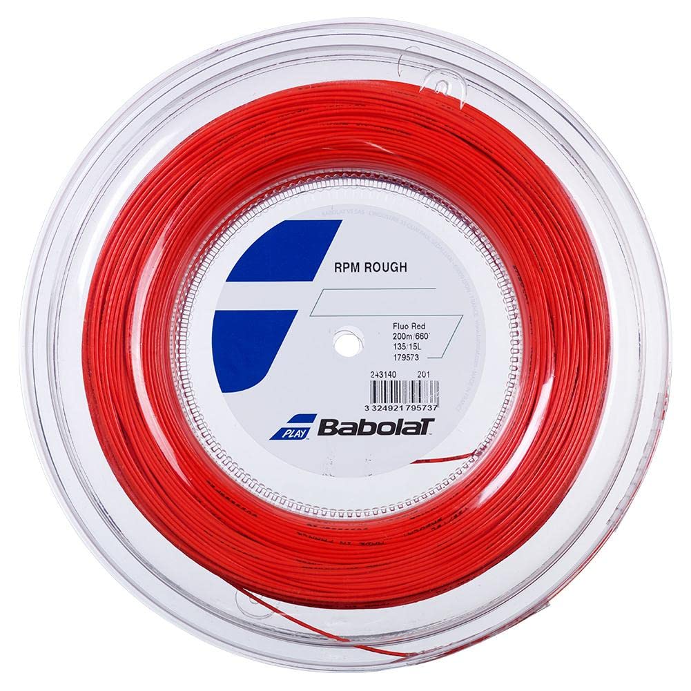 Babolat RPM Blast Rough 200m String Size 125 Rot/Rouge Fluo, Size 125 Rot/Rouge Fluo